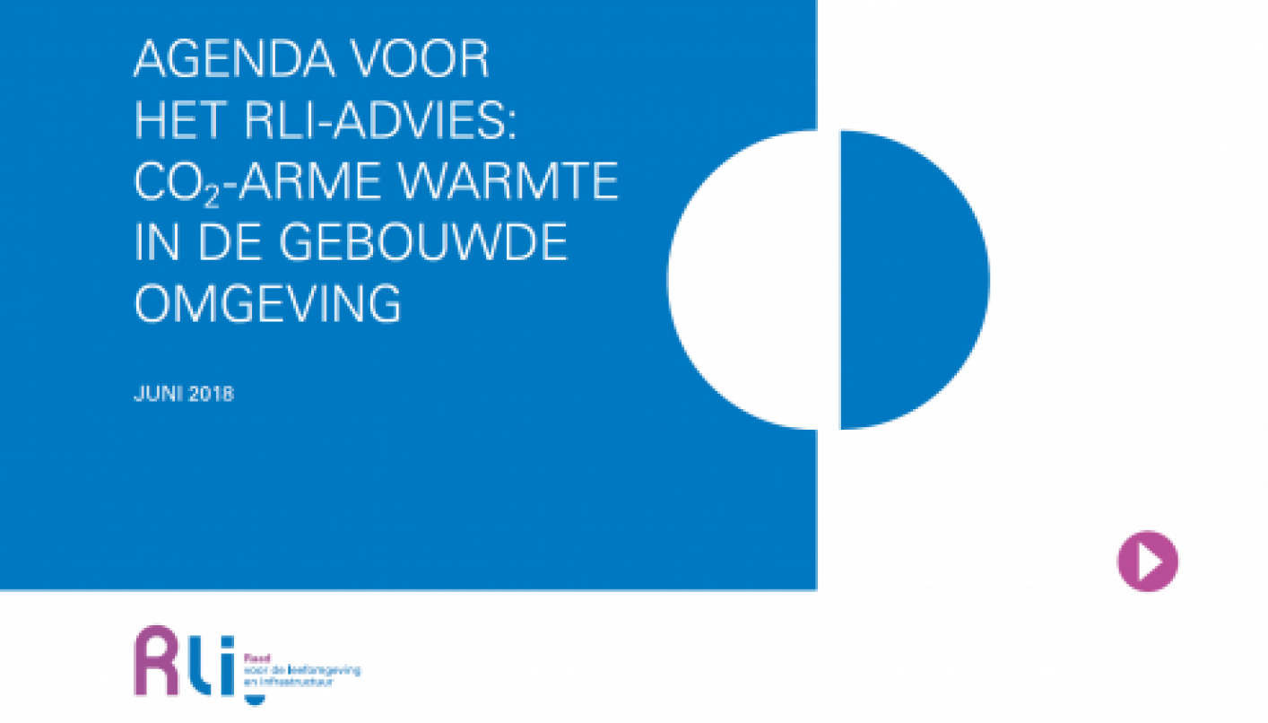 cover met titel: Agenda voor het Rli-advies CO2-arme warmte in de geobuwde omgeving